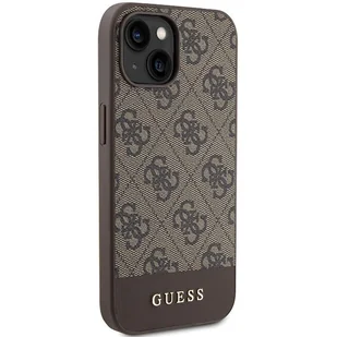 Etui Guess GUHCP15SG4GLBR Apple iPhone 15 / 14 / 13 hardcase 4G Stripe Collection brązowy/brown - Etui i futerały do telefonów - miniaturka - grafika 5