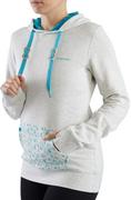 Bluzy sportowe damskie - Bluza Damska Viking Laxa Bamboo Lady 08 popielaty z turkusem - miniaturka - grafika 1