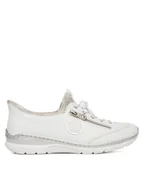 Półbuty damskie - Rieker Półbuty L32F1-80 Biały - miniaturka - grafika 1