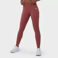 Spodnie sportowe damskie - Legginsy średni stan Fitness SIROKO Success Ceglany Kobieta - miniaturka - grafika 1