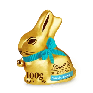 Królik czekoladowy Lindt Gold Bunny Słony Karmel 100g - Inne słodycze - miniaturka - grafika 1