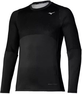 Bluzy męskie - Męska Bluza Do Biegania Mizuno Muscle Warm Bt Ls | Black - Rozmiar L - grafika 1