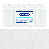 Ręczniki papierowe - Ręcznik papierowy bezpyłowy 120m mini bez kleju bez smug biały 1 warstwa w roli do systemu one-to-one Bulkysoft Classic 12 rolek - miniaturka - grafika 1