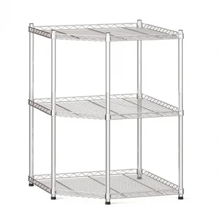 B2B Partner Regał rogowy, druciany, 900x680x680mm, 3 półki 410056 - Szafy i regały magazynowe - miniaturka - grafika 1