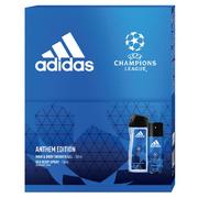 Zestawy perfum męskich - Adidas Zestaw prezentowy UEFA VII, żel pod prysznic 250 ml + woda toaletowa 100 ml + dezodorant w sprayu 150 ml 3616302037544 - miniaturka - grafika 1