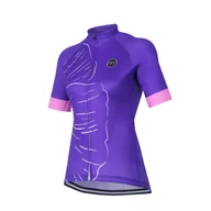 Koszulki sportowe damskie - Koszulka rowerowa damska madani Violetta - miniaturka - grafika 1