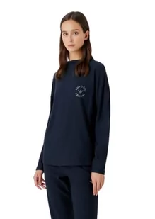 Emporio Armani Damska bluza polarowa z wiskozy, morski, M - Bluzy damskie - miniaturka - grafika 1