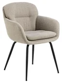 Krzesła - Krzesło Dora Czarny Mat / Alea Beżowy 60 - miniaturka - grafika 1