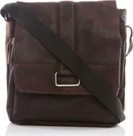 Teczki i aktówki - Belveder Mała listonoszka męska skórzana brązowa BV15 - miniaturka - grafika 1