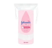 Waciki, płatki i patyczki kosmetyczne - Johnson's Baby bawełniane płatki kosmetyczne dla niemowląt 50 sztuk - miniaturka - grafika 1