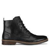 Botki męskie - Trzewiki Rieker 33205-00 Czarny - miniaturka - grafika 1