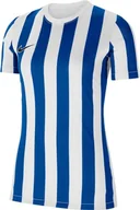 Koszulki i topy damskie - Nike Damska koszulka Striped Division Iv Jersey Ss Women T-Shirt White/Royal Blue/Black L - miniaturka - grafika 1