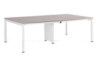 Biurka - Biurko Pason - Workstation 4 - Biały - Stelaż i Blat - 240x140 cm - YZ-14 Beżowy - miniaturka - grafika 1