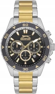 Zegarek Zegarek męski SLAZENGER SL.09.2250.2.05 złoty fashion na prezent - Zegarki męskie - miniaturka - grafika 1