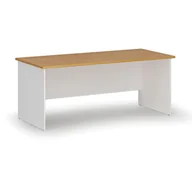 Biurka - Biurko proste PRIMO WHITE, 1800 x 800 mm, biały/buk - miniaturka - grafika 1