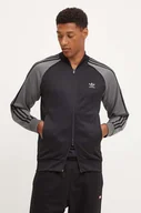 Bluzy męskie - adidas Originals bluza Adicolor Classics męska kolor czarny wzorzysta IY9858 - miniaturka - grafika 1