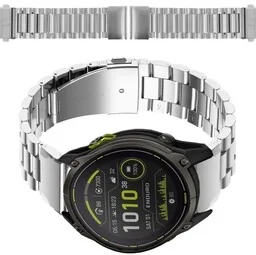 Bizon Pasek ze stali nierdzewnej Strap Watch Aura 26 mm do smartwatcha, srebrny - Akcesoria do smartwatchy - miniaturka - grafika 1