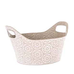 Metalowa osłonka z uchwytami na doniczkę Farisa beowz 27 x 15,5 x 23,5 cm - Donice - miniaturka - grafika 1