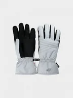 Rękawiczki - Damskie rękawice narciarskie thinsulate 4F 4FWAW24AFGLF145 - szare - miniaturka - grafika 1