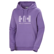 Bluzy damskie - Damska Bluza HELLY HANSEN W HH LOGO HOODIE 33978_666 – Fioletowy - miniaturka - grafika 1