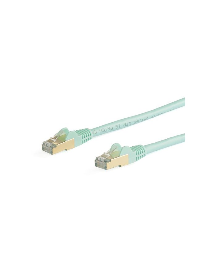 StarTech 6ASPAT7MAQ .com kabel sieciowy Kolor Aqua 7 m Cat6a S/UTP STP