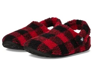 Crocs Classic Buff Check Cozzzy Slipper K, Kapcie unisex dzieci, Varsity Czerwony, Czarny, 19 EU, różne kolory, 19 EU - Kapcie damskie - miniaturka - grafika 1