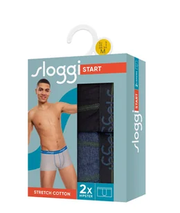 Bokserki MAJTKI męskie bawełniane Sloggi Men Start Hipster 2 SZTUKI 07 - XL - Majtki męskie - miniaturka - grafika 1