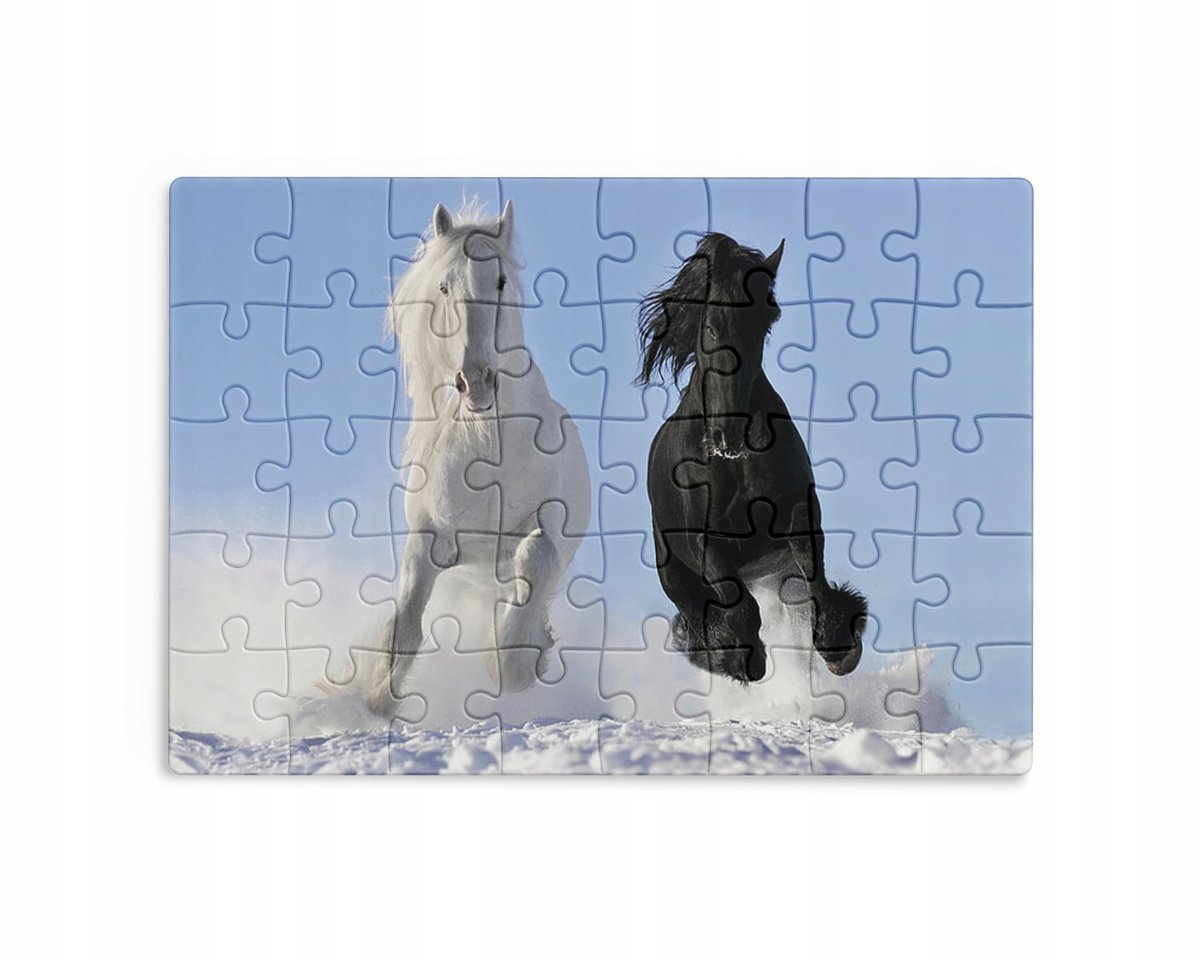 Puzzle 30/70/96/110 Elementów Sublimacja + Eko Pudełko Konie Różne Wzory