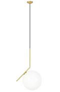 Lampy sufitowe - KingHome Lampa wisząca 180x30cm Halm złoto-biała MD10563-1-300T - miniaturka - grafika 1