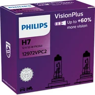 Żarówki samochodowe - Żarówki Philips VisionPlus H7 55 W 2 szt. - miniaturka - grafika 1