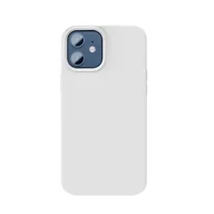 Etui i futerały do telefonów - Baseus Liquid Silica Gel Magnetic Case elastyczne silikonowe etui pokrowiec iPhone 12 mini biały (WIAPIPH54N-YC02) (kompatybilny z MagSafe) WIAPIPH54N-YC02 - miniaturka - grafika 1