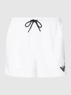 Kąpielówki męskie - Spodenki kąpielowe z wyhaftowanym logo model ‘ESSENTIAL’ - miniaturka - grafika 1