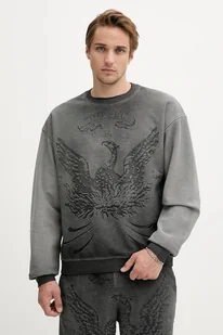 Diesel bluza S-ARON męska kolor szary wzorzysta A19289.0IKBV - Bluzy męskie - miniaturka - grafika 1