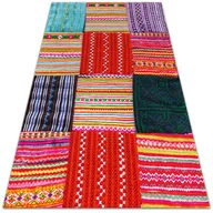 Dywany zewnętrzne - Dywan ogrodowy piękny wzór Turecki patchwork 100x150 cm - miniaturka - grafika 1