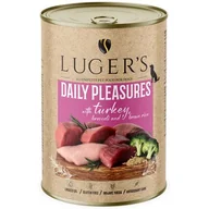 Mokra karma dla psów - Karma dla psa LUGER'S Daily Pleasures z indykiem, brokułem i ryżem brązowym 400 g - miniaturka - grafika 1
