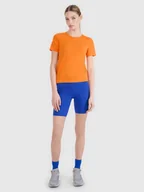 Spodenki damskie - Damskie legginsy kolarki do biegania 4F 4FWSS25TFSTF027 - niebieskie - miniaturka - grafika 1