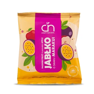 Crispy Natural, suszone chipsy z jabłka o smaku marakui, 18 g - Chipsy - miniaturka - grafika 1