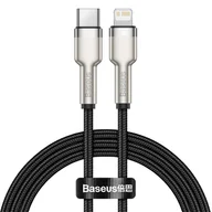 Kable USB - Baseus Cafule Metal Data kabel USB Typ C - Lightning 20 W Power Delivery 1 m czarny (CATLJK-A01) - miniaturka - grafika 1