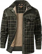 Kurtki męskie - MĘSKA KURTKA OCIEPLANA Jesienna Wiosenna Typu Drwal W Kratę L Duża - miniaturka - grafika 1