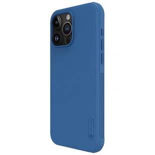 Wzmocnione etui do iPhone 15 Pro Max Nillkin Super Frosted Shield Pro - niebieskie - Etui i futerały do telefonów - miniaturka - grafika 3