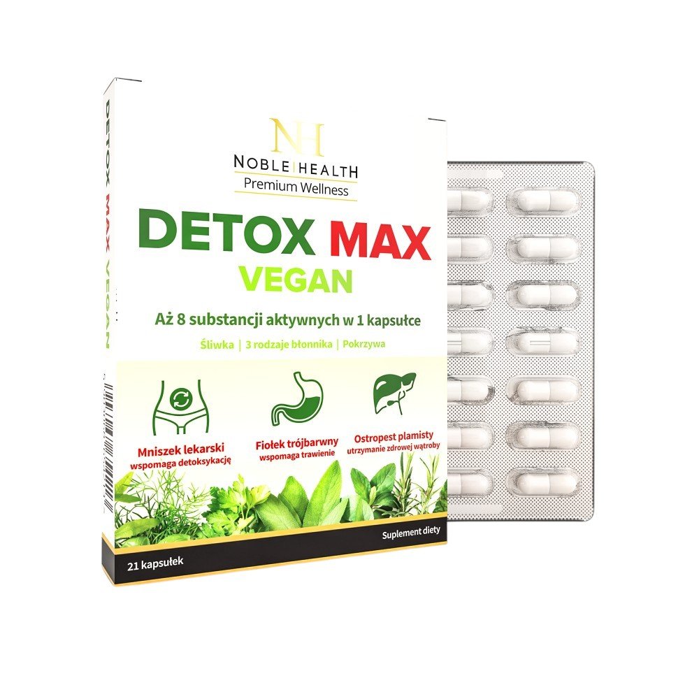 Noble Health Detox Max Vegan Kapsułki, 21 szt.