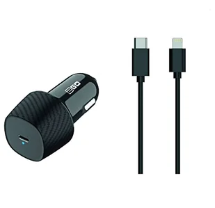 Ładowarka samochodowa 2GO 3000mA USB-C w tym USB-C Lightn. kabel sw - Ładowarki samochodowe - miniaturka - grafika 1