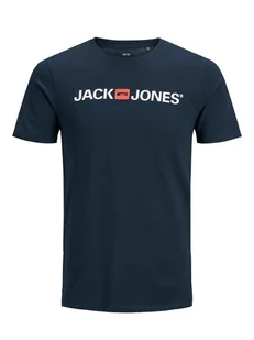 Jack & Jones Koszulka "JJECORP" w kolorze granatowym - Koszulki męskie - miniaturka - grafika 1