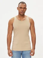 Koszulki męskie - Jack&Jones Tank top Havana 12251771 Beżowy Regular Fit - miniaturka - grafika 1