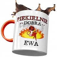 Kubki - Kubek Pomarańczowy Dla Ewy Koleżanki Żony Prezent z Nadrukiem ze Zdjęciem + Opakowanie na prezent (wzór 02) - miniaturka - grafika 1