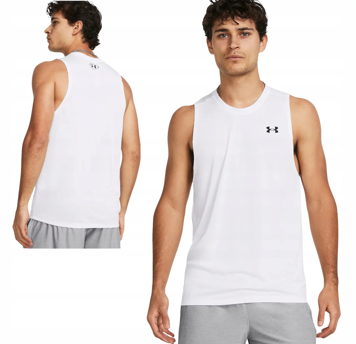 Koszulka treningowa tank top Under Armour bezrękawnik 1382795-100 biały S