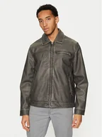 Kurtki męskie - Brave Soul Kurtka z imitacji skóry MJK-DIVISIONPU Szary Regular Fit - miniaturka - grafika 1