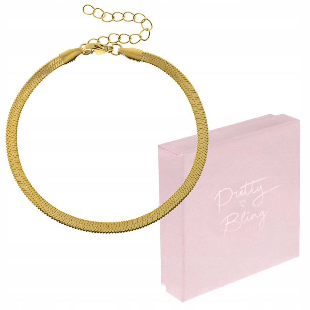 Bransoletka na NOGĘ kostkę ŻMIJKA regulowana