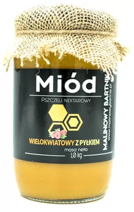 Miód z Pyłkiem Pszczelim - 1 kg Malinowy Bartnik - Miód - miniaturka - grafika 1