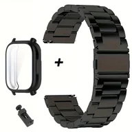Akcesoria do smartwatchy - TEMU 22mm Stalowa Bransoletka i Etui TPU do Redmi Watch 5 Active, Metalowy Pasek dla Xiaomi Redmi Watch 5 Lite - miniaturka - grafika 1